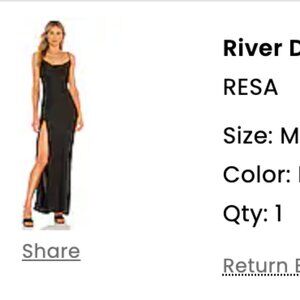 BLACK SATING DRESS